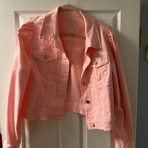 Lilly Pulitzer pink Jean Jacket NWT